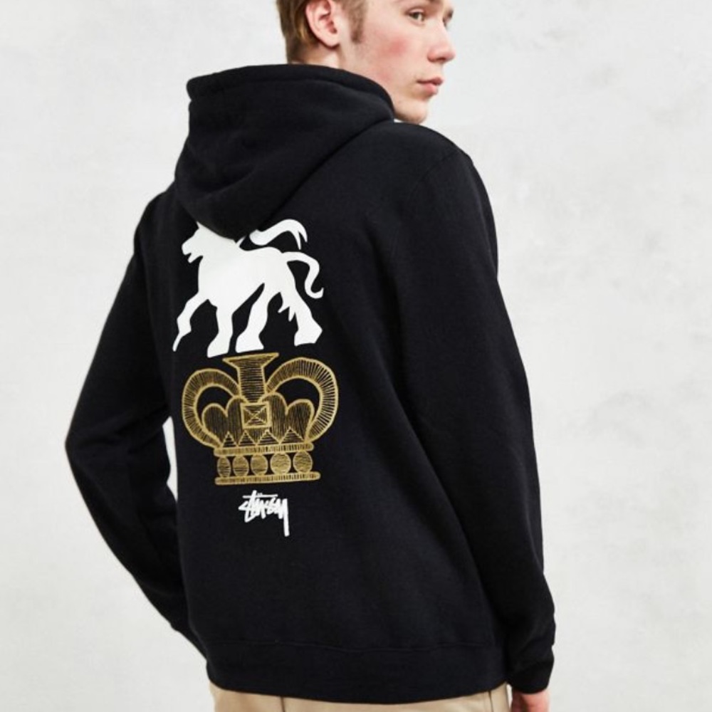 Stussy lion crown hoodie